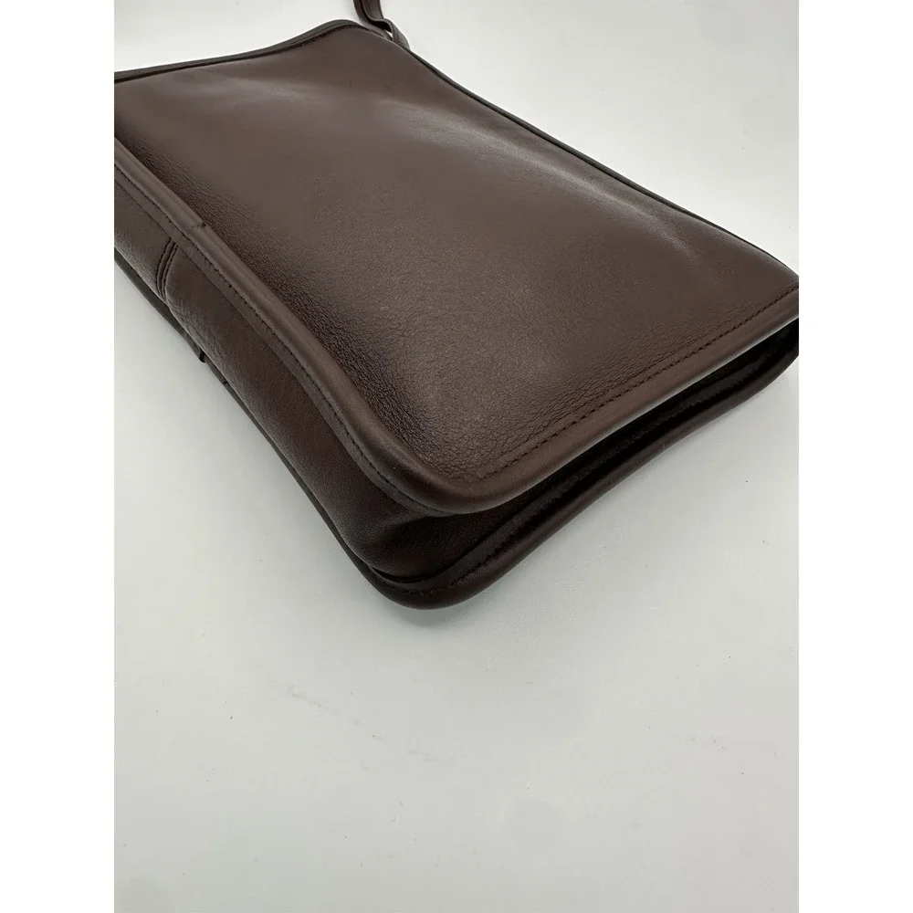 Coach Men's Mahogany Brown Zip Top Pouch Bag 9972 Vintage